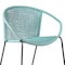 Armen Living Snack Indoor Outdoor Stackable Steel Dining Chair with Wasabi Rope, PK2 LCSNSIWSB - alternate 2